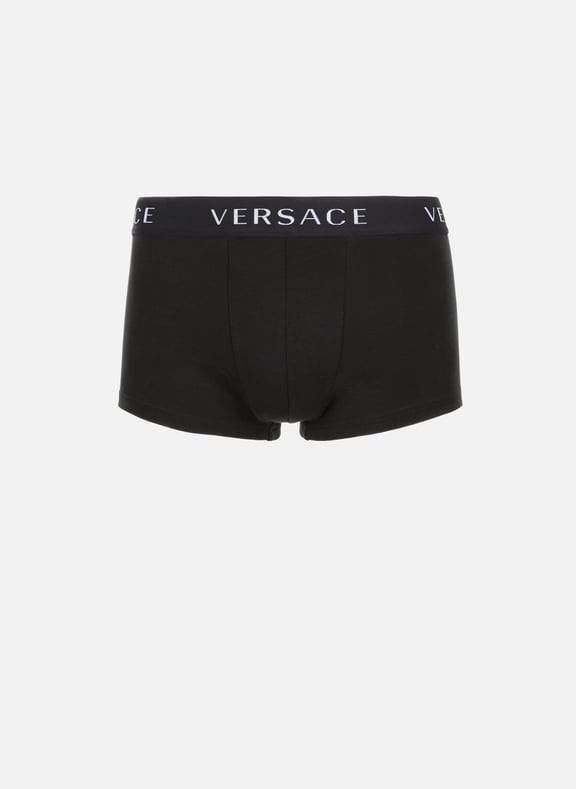 Pack of plain cotton briefs Black by VERSACE VERSACE Pack of plain cotton briefs Black