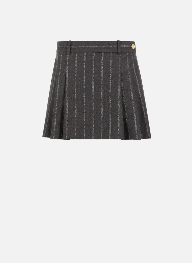 Pleated wool-blend mini skirt VERSACE