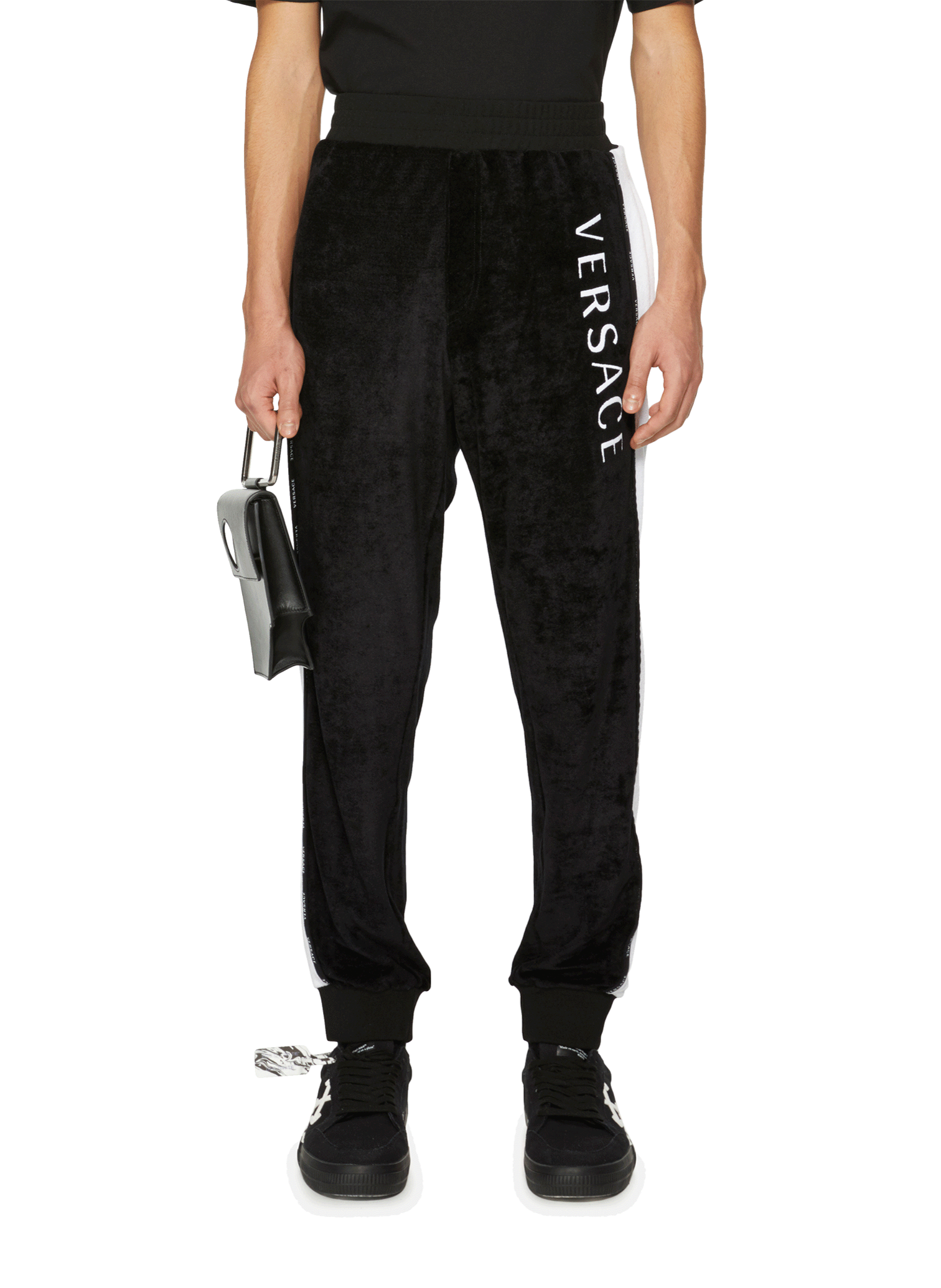 versace black joggers