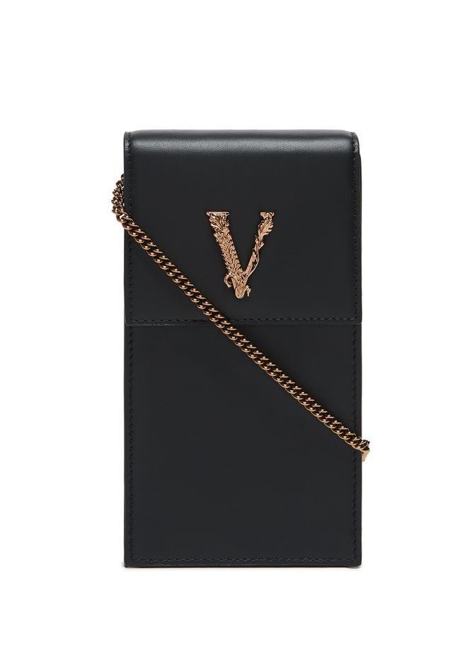 Virtus leather chain wallet VERSACE