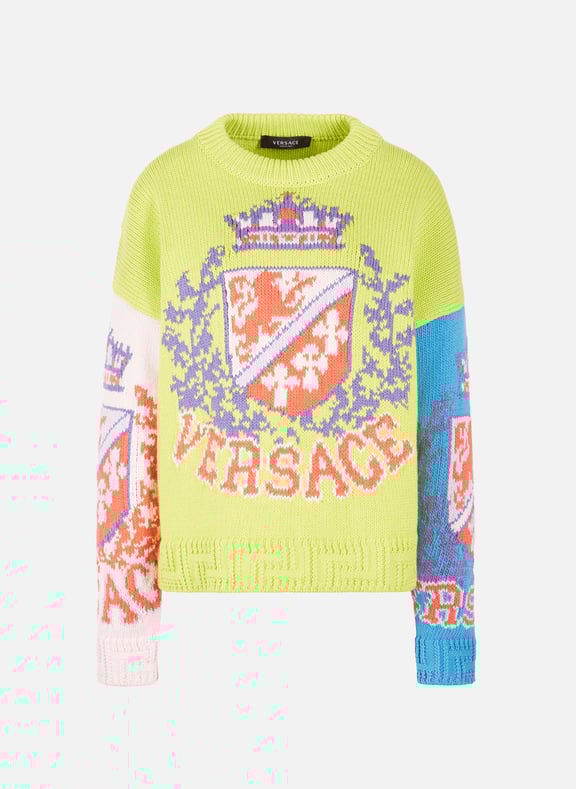 Cotton logo jumper Multicolour by VERSACE VERSACE Cotton logo jumper Multicolour