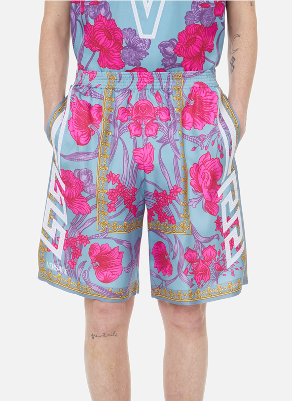 VERSACE Barocco silk shorts Multicolour