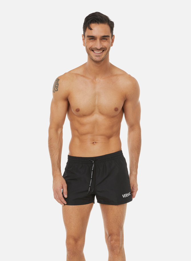 Short-length swim shorts with logo VERSACE