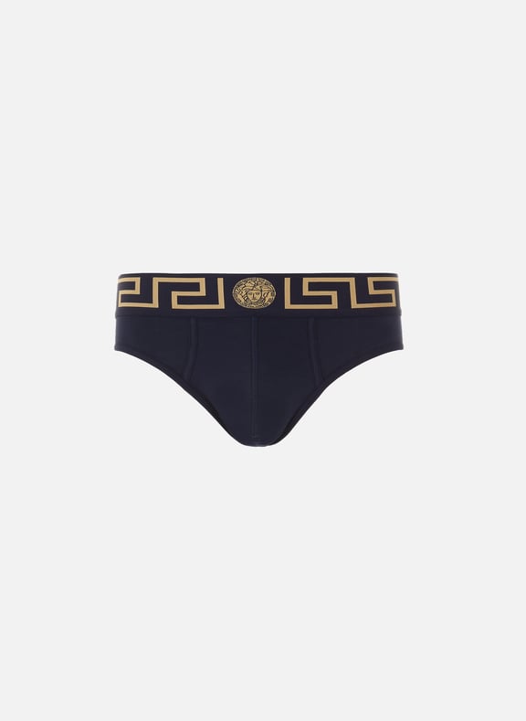 Cotton-blend briefs Blue by VERSACE VERSACE Cotton-blend briefs Blue