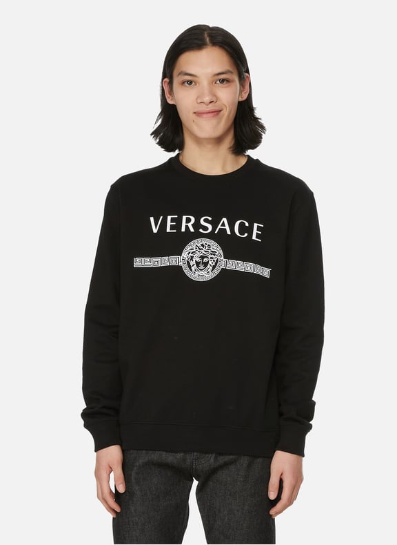 Cotton sweatshirt Black by VERSACE VERSACE Cotton sweatshirt Black