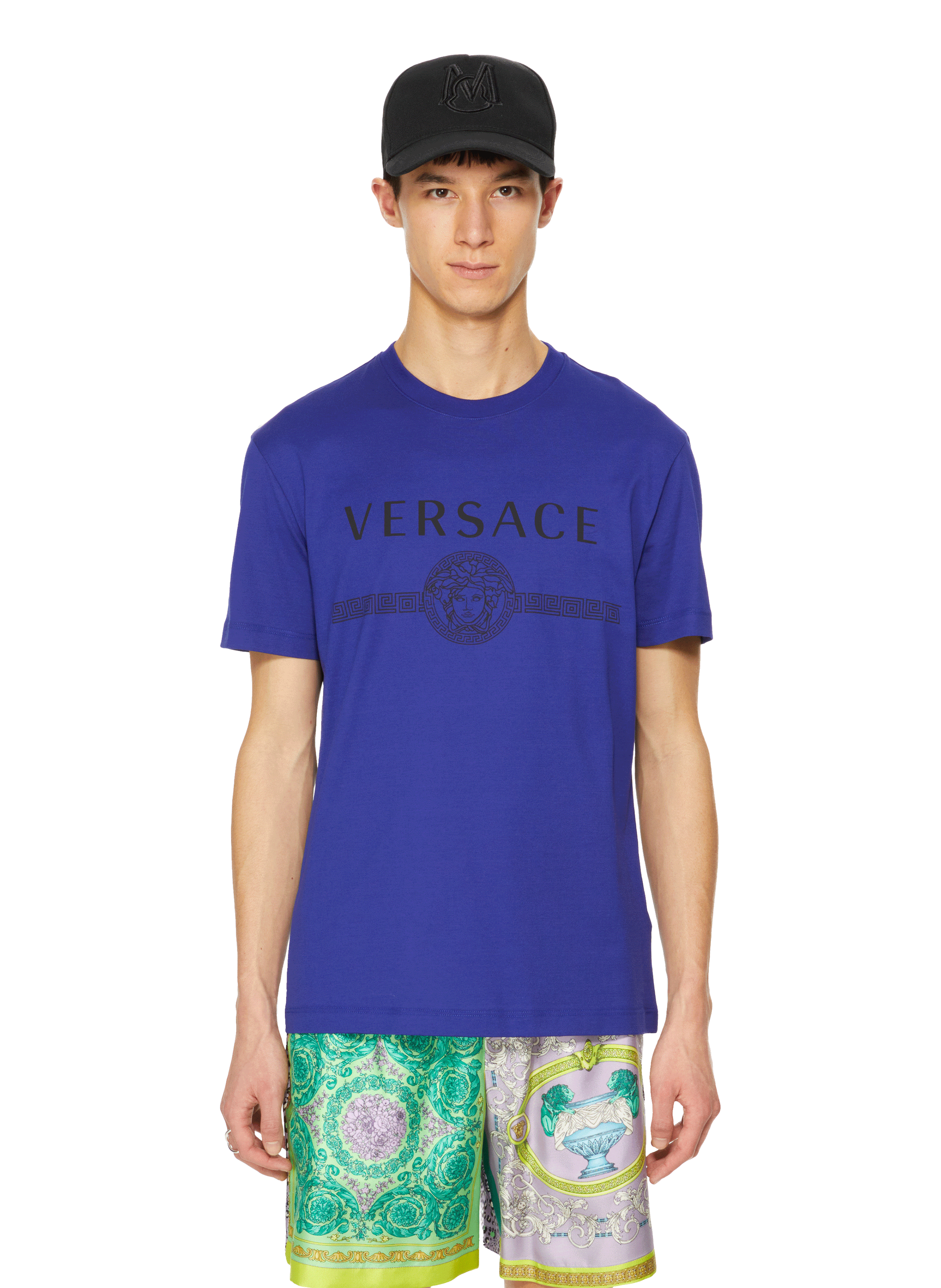 versace blue men's t shirt