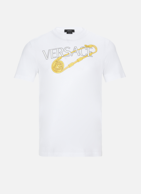 T-shirt imprimé en coton WhiteVERSACE 