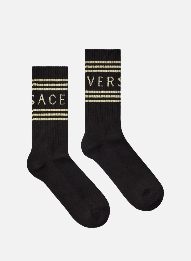 Versace mid-calf Socks in cotton VERSACE