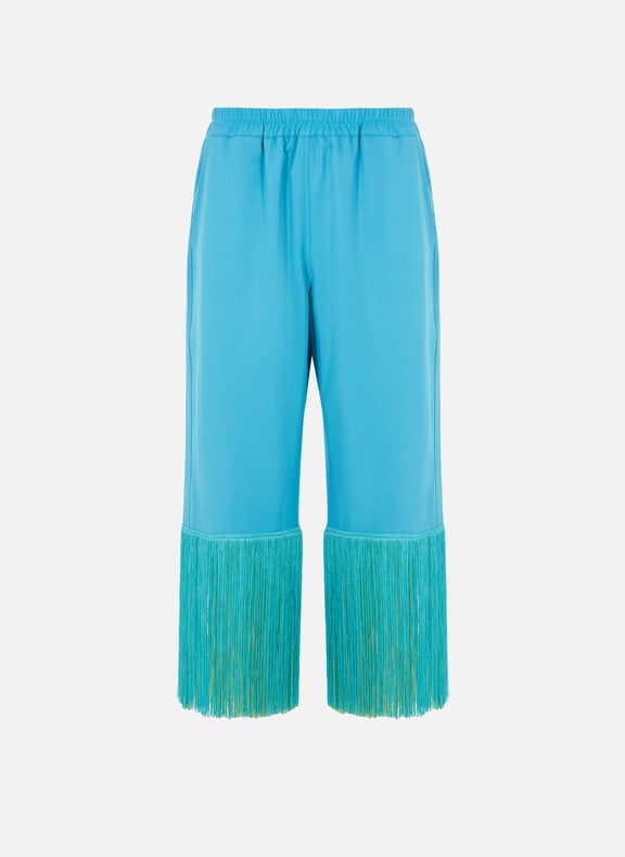Reversible virgin wool trousers with fringes Multicolour by VICTORIA/TOMAS VICTORIA/TOMAS Reversible virgin wool trousers with fringes Multicolour