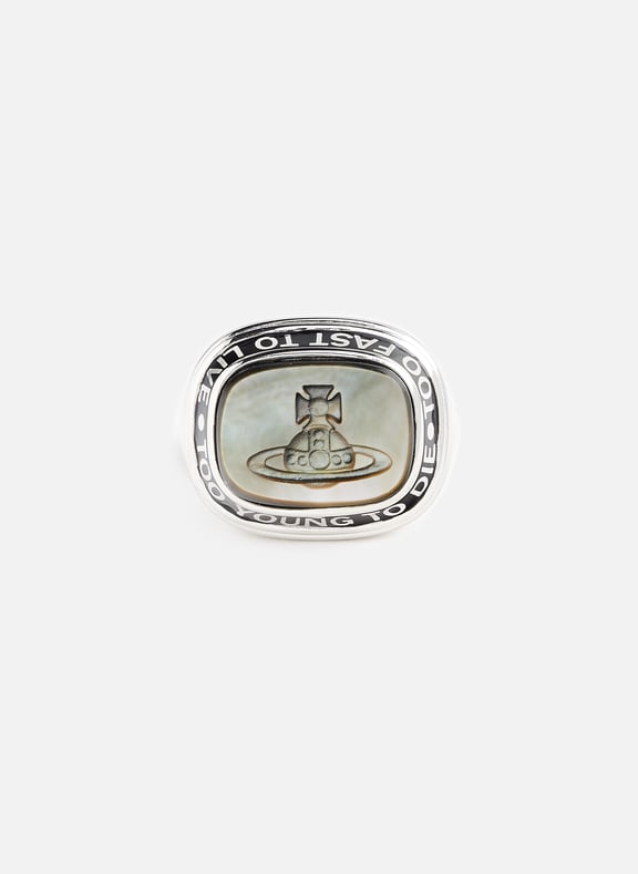Grey Damiano silver ring