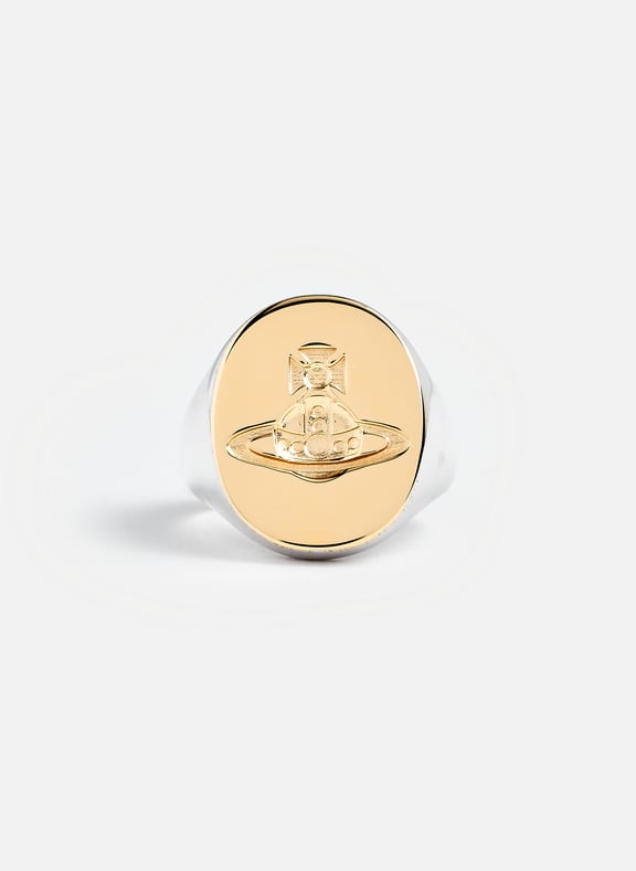 Sigillo silver ring Golden by VIVIENNE WESTWOOD VIVIENNE WESTWOOD Sigillo silver ring Golden