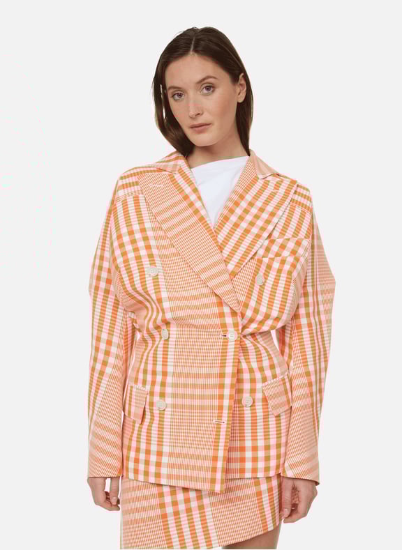 Leilo check blazer Orange by VIVIENNE WESTWOOD VIVIENNE WESTWOOD Leilo check blazer Orange