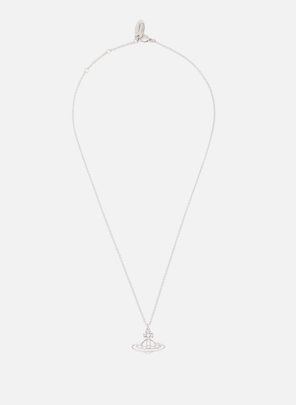 Short Flat Orb Necklace Silver by VIVIENNE WESTWOOD VIVIENNE WESTWOOD Short Flat Orb Necklace Silver