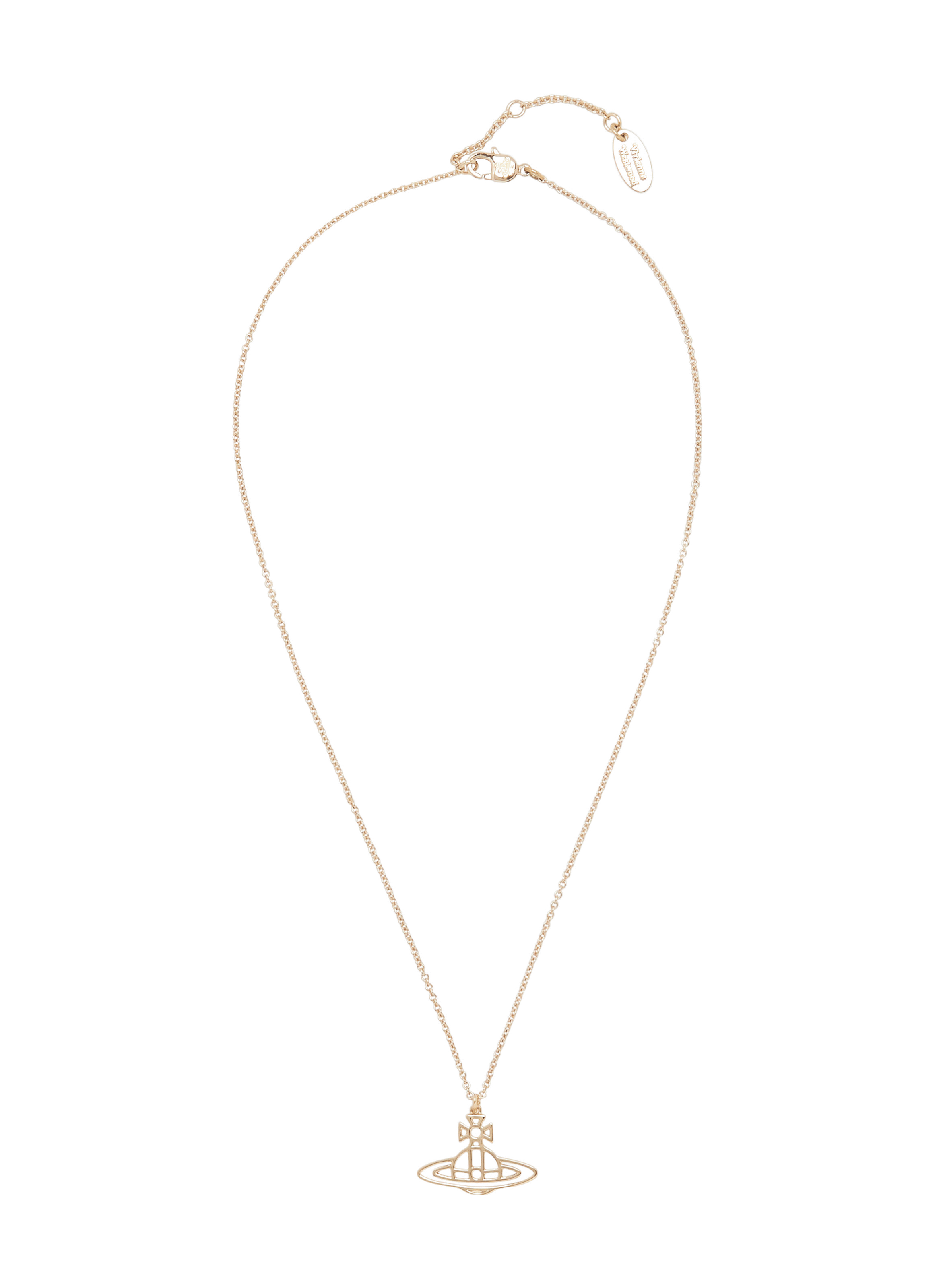 SHORT FLAT ORB PENDANT NECKLACE 