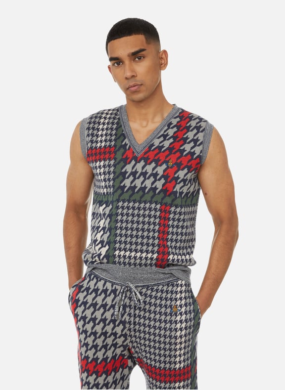 David sleeveless cotton and wool jumper Grey by VIVIENNE WESTWOOD VIVIENNE WESTWOOD David sleeveless cotton and wool jumper Grey