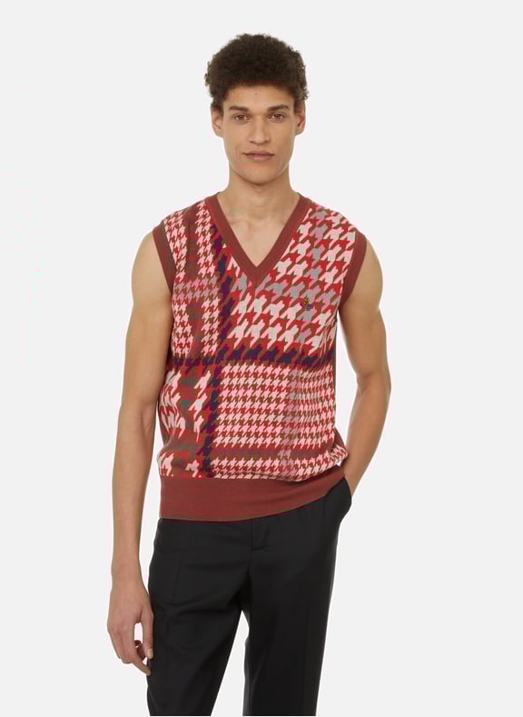 David sleeveless cotton and wool jumper Red by VIVIENNE WESTWOOD VIVIENNE WESTWOOD David sleeveless cotton and wool jumper Red