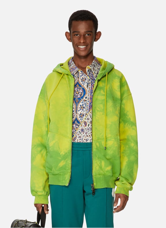 Cotton tie-dye hoodie Green by VIVIENNE WESTWOOD VIVIENNE WESTWOOD Cotton tie-dye hoodie Green