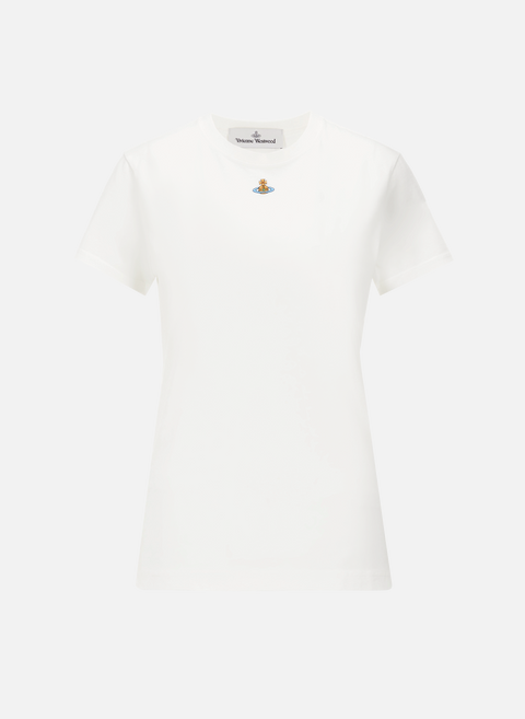 T-shirt Orb Pérou en coton WhiteVIVIENNE WESTWOOD 