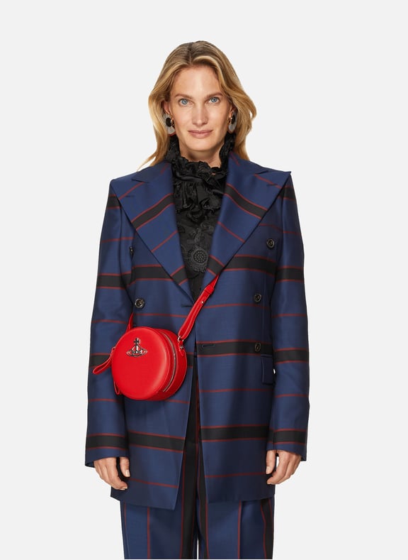 Striped virgin wool jacket Blue by VIVIENNE WESTWOOD VIVIENNE WESTWOOD Striped virgin wool jacket Blue