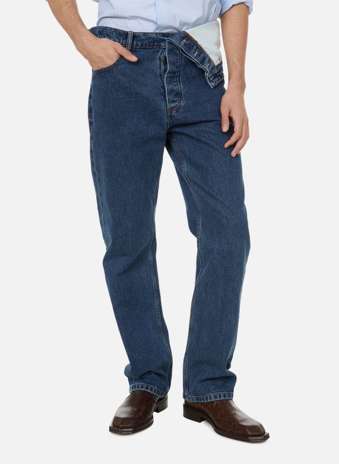 Asymmetric cotton jeans Y/PROJECT