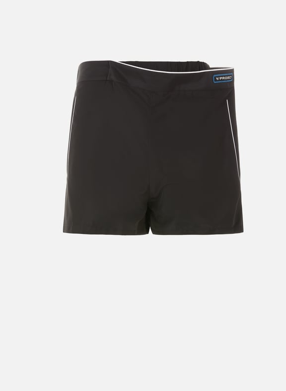 Shorts with logo Black by Y/PROJECT Y/PROJECT Shorts with logo Black