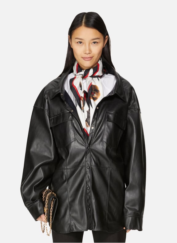 Faux leather shirt Black by YCH YCH Faux leather shirt Black