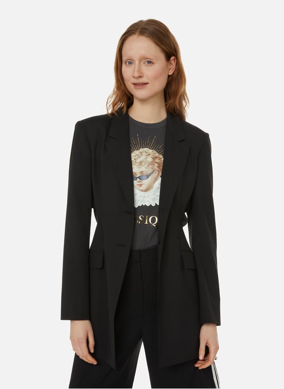 Jacket with cut-out details Black by YCH YCH Jacket with cut-out details Black