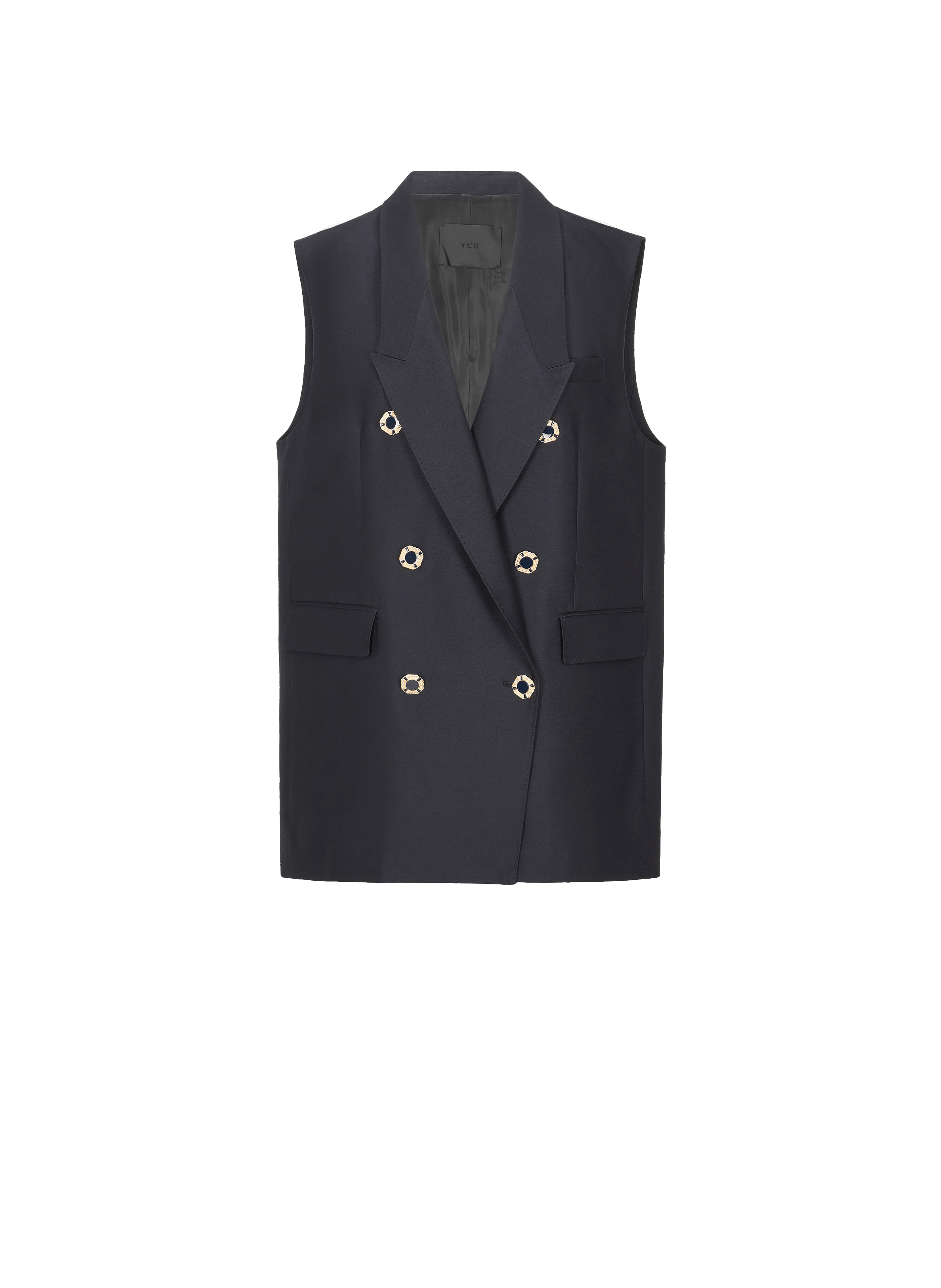 sleeveless tailored jacket