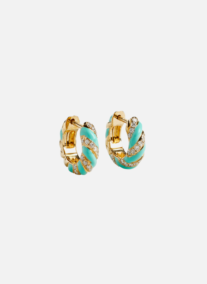Gold and diamond earrings  YVONNE LEON