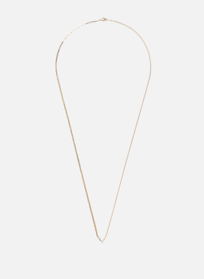 Solitaire yellow gold necklace with diamond YVONNE LÉON