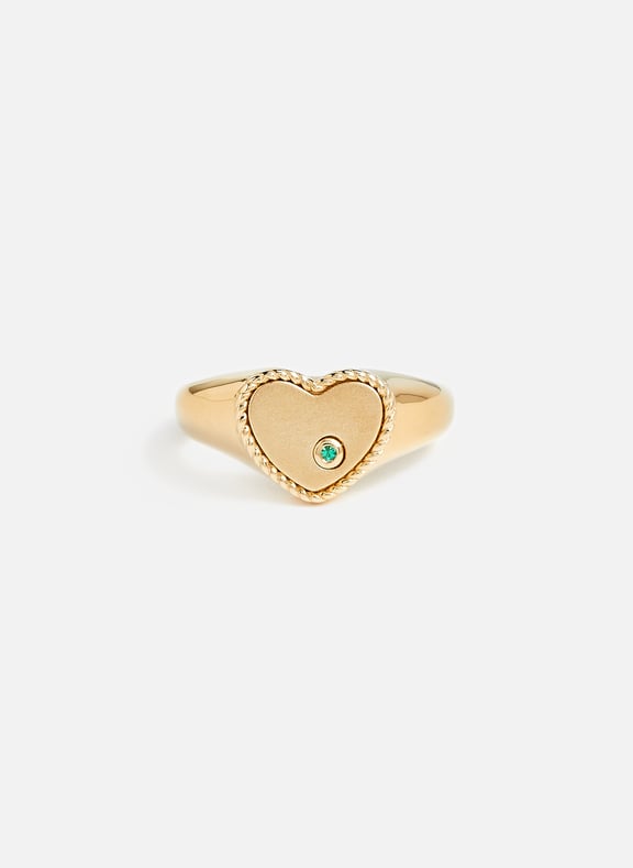 Mini heart ring Multicolour by YVONNE LÉON YVONNE LÉON Mini heart ring Multicolour