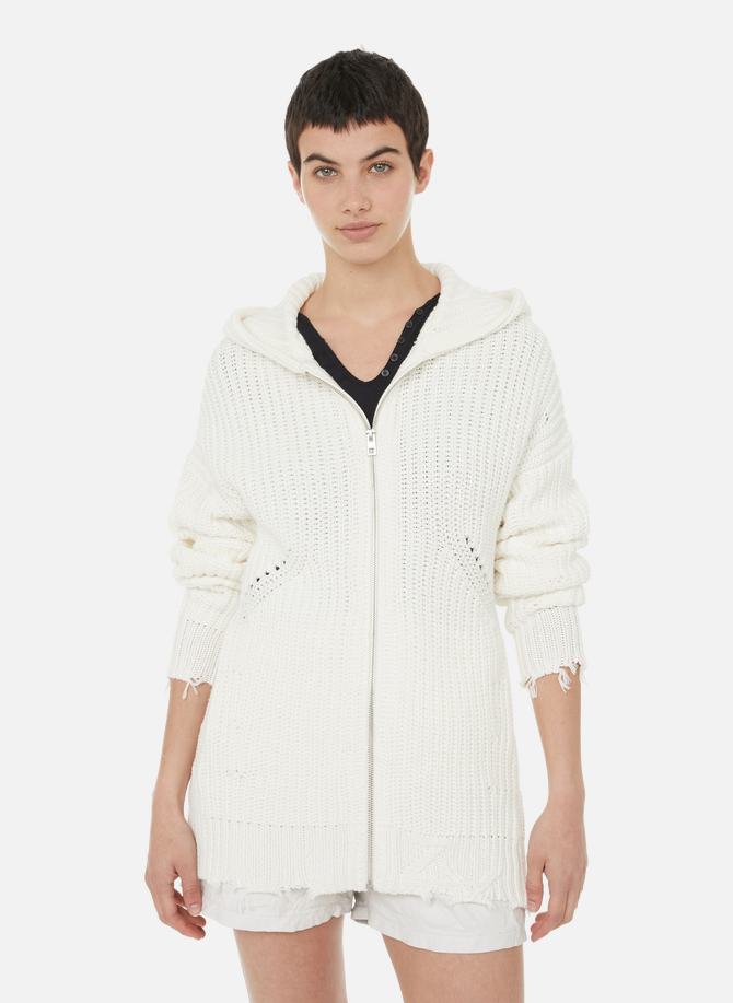 Anya Cow Blason oversized wool and cotton cardigan ZADIG&VOLTAIRE