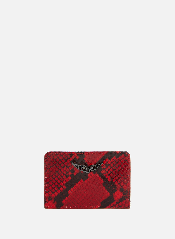 Python-effect leather card holder ZADIG&VOLTAIRE