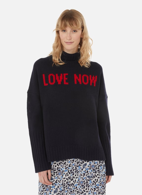 Alma Love Now merino wool jumper Blue by ZADIG&VOLTAIRE ZADIG&VOLTAIRE Alma Love Now merino wool jumper Blue