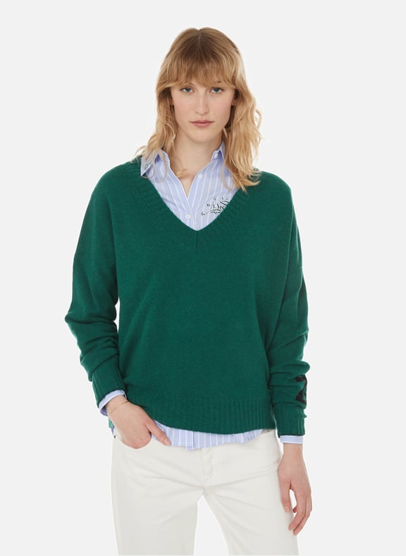 Rosy recycled cashmere jumper Green by ZADIG&VOLTAIRE ZADIG&VOLTAIRE Rosy recycled cashmere jumper Green