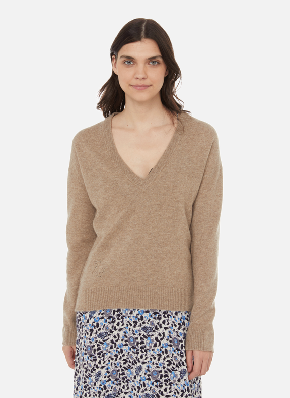 ZADIG&VOLTAIRE Vivi jumper with cashmere patches Yellow