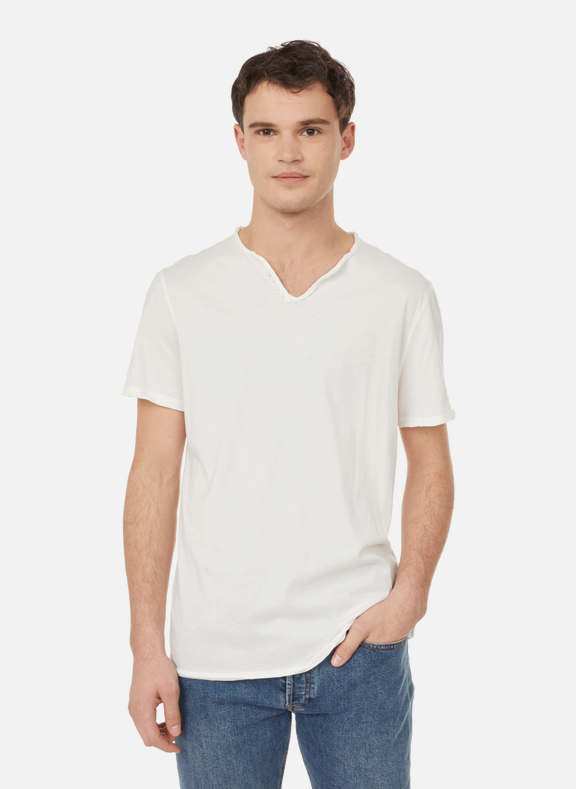 ZADIG&VOLTAIRE Cotton V-neck T-shirt Beige