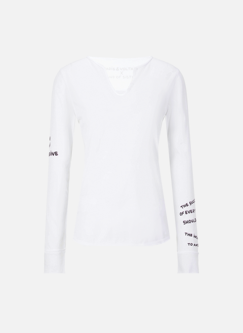 T-shirt manches longues Band of Sisters en coton WhiteZADIG&VOLTAIRE 