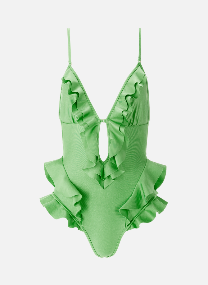 One-piece swimsuit with ruffles ZIMMERMANN