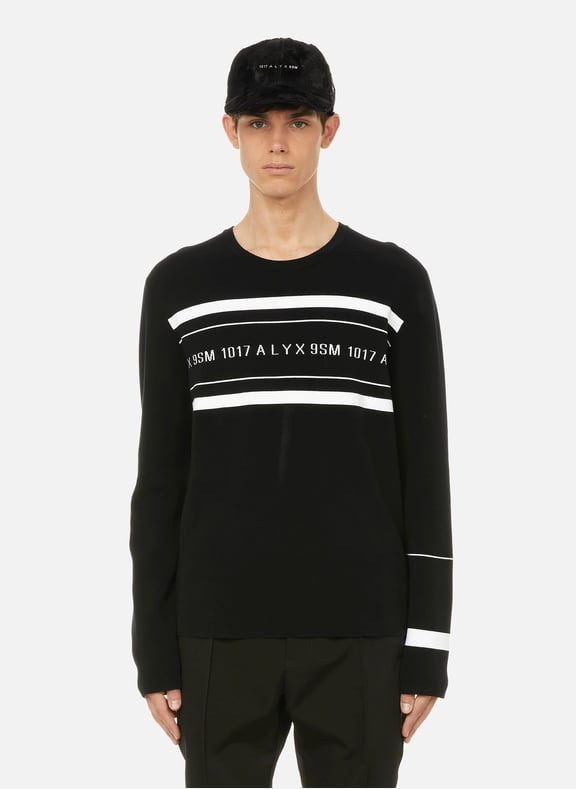 Pull à logo Noir by 1017 ALYX 9SM 1017 ALYX 9SM Pull à logo Noir