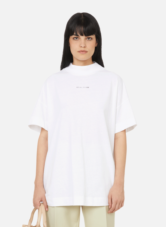 1017 ALYX 9SM T-shirt à logo en coton mélangé Blanc
