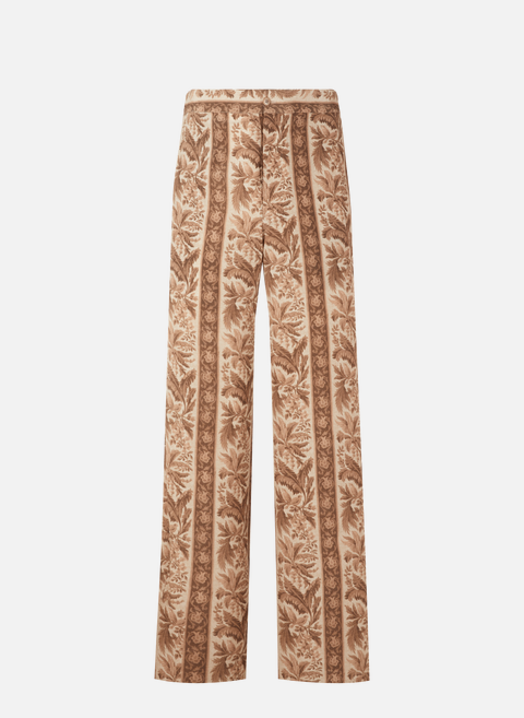 Silk printed pants Marron73 LONDON 