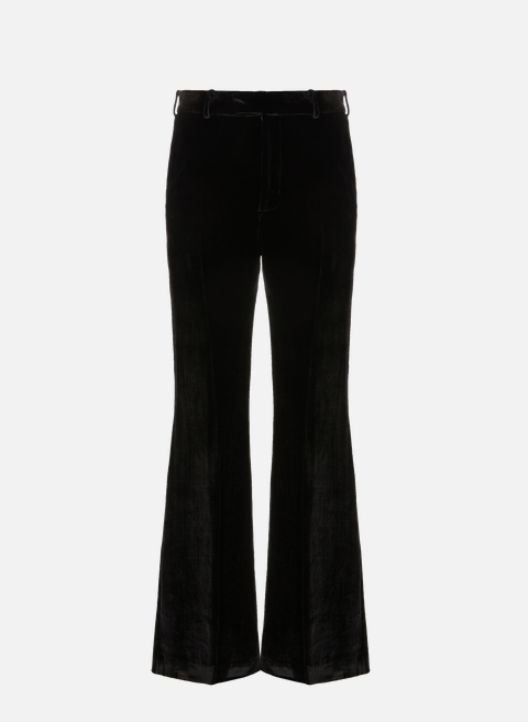 Wide velvet pants Black73 LONDON 