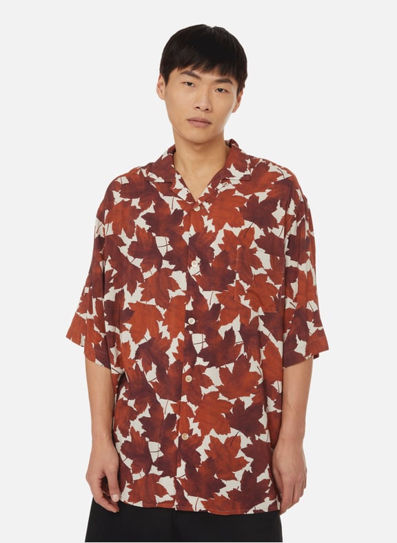 Chemise manches courtes imprimé Orange by ACNE STUDIOS ACNE STUDIOS Chemise manches courtes imprimé Orange