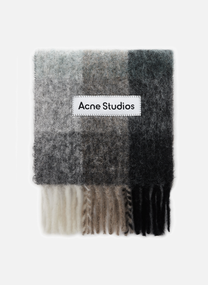 Large Check scarf in alpaca, wool and mohair blend ACNE STUDIOS