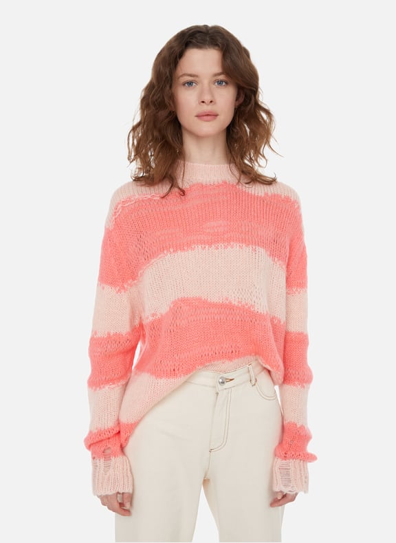 Pull en maille oversize en laine mohair et alpaga Rose by ACNE STUDIOS ACNE STUDIOS Pull en maille oversize en laine mohair et alpaga Rose