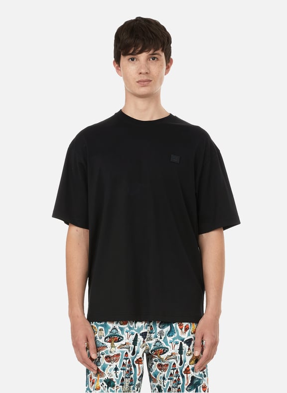 T-shirt en coton Noir by ACNE STUDIOS ACNE STUDIOS T-shirt en coton Noir