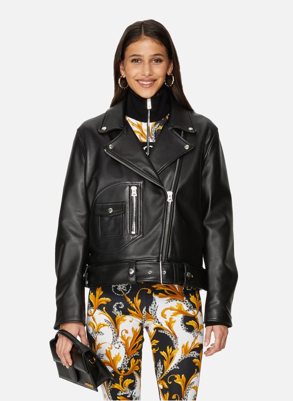 Veste motard en cuir Noir by ACNE STUDIOS ACNE STUDIOS Veste motard en cuir Noir