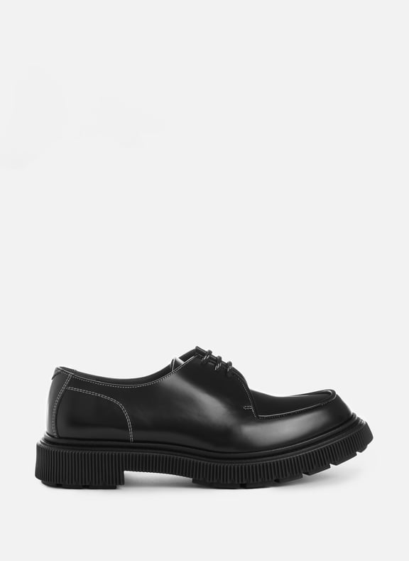 Derby en cuir Noir by ADIEU ADIEU Derby en cuir Noir