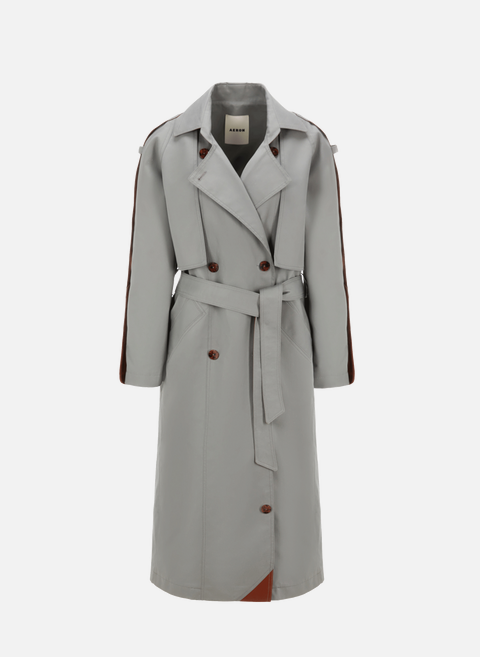 Lily belted cotton trench coat GrayAERON 